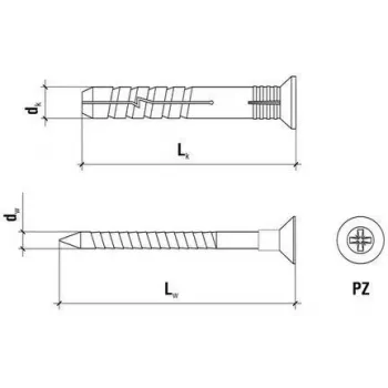WKRĘT-MET Tassello a montaggio rapido SM-06040 6 x 40 mm 200 pezzi