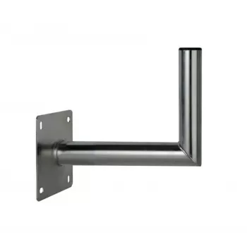 CORAB USL-48/250AL Staffa angolare a parete per palo 48mm, sporgenza 250mm, alluminio, argento