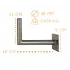 CORAB USL-48/400AL Staffa angolare da parete 48mm 400mm alluminio