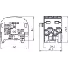 SIMET SCB 25-2 blocco di distribuzione derivato Al/Cu, blu, 81505003