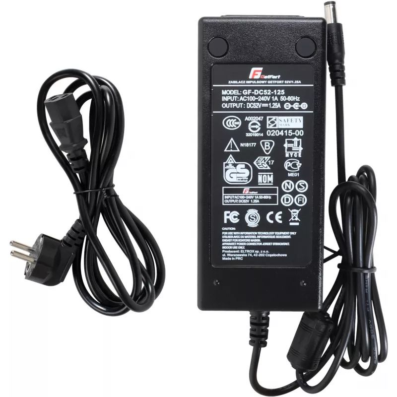 GETFORT 52V 1.25A 65W Alimentatore switching
