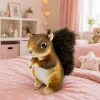 LEAN TOYS Scoiattolo di peluche mascotte peluche realistico marrone 22 cm
