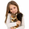 LEAN TOYS Scoiattolo di peluche mascotte peluche realistico marrone 22 cm