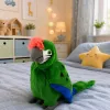 LEAN TOYS Pappagallo di peluche Ara uccello esotico mascotte peluche verde 24 cm
