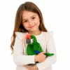 LEAN TOYS Pappagallo di peluche Ara uccello esotico mascotte peluche verde 24 cm