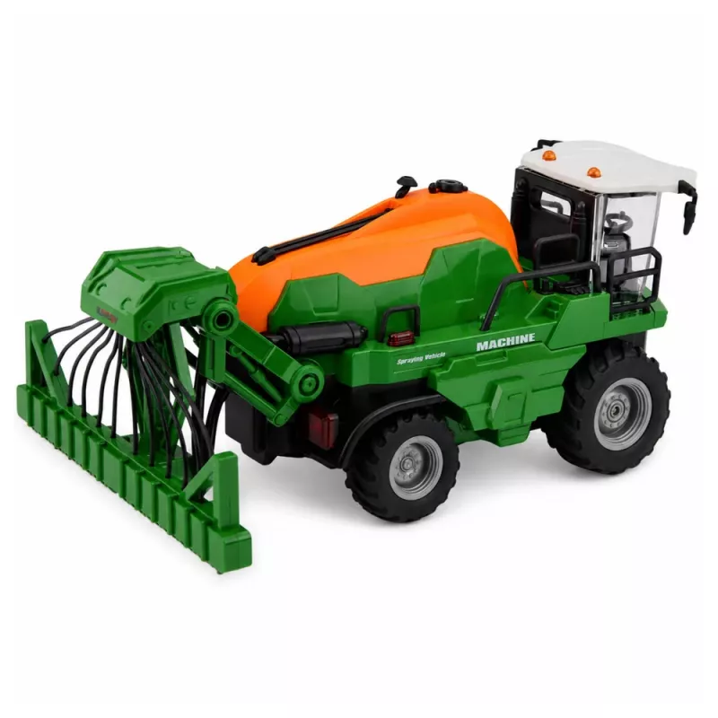 LEAN TOYS Mietitrebbia con funzione di spruzzo, luci, suoni, 1:24