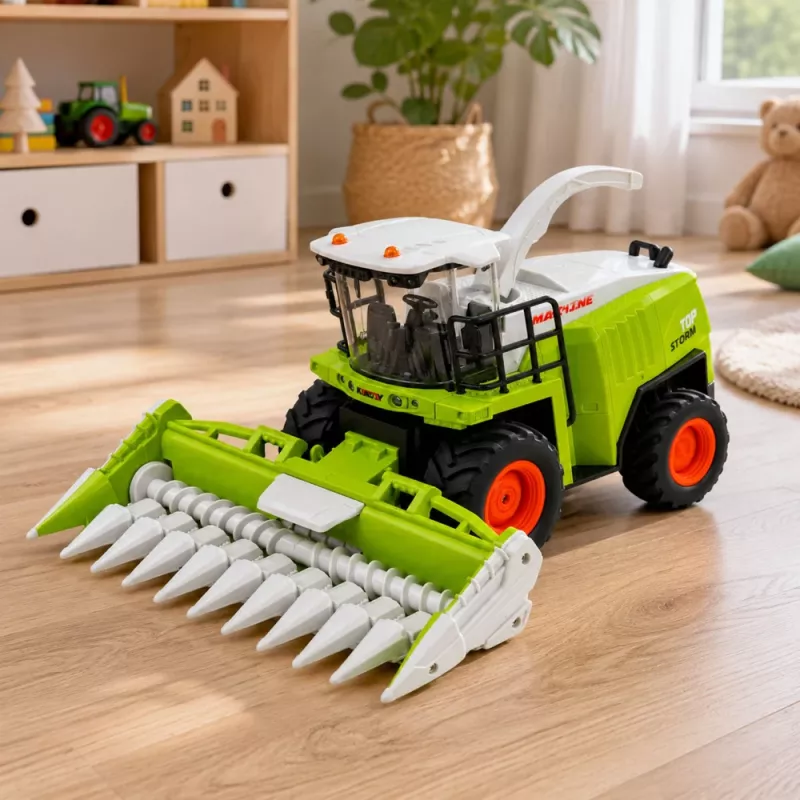 LEAN TOYS Mietitrebbia radiocomandata con luce e suono 1:24
