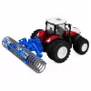 LEAN TOYS Trattore radiocomandato con rullo RC luci rosso 1:24