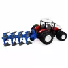 LEAN TOYS RC Trattore radiocomandato con aratro doppio rosso 1:24