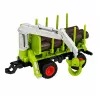 LEAN TOYS Trattore radiocomandato RC con rimorchio forestale e pinza per legna 1:24