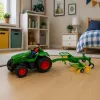 LEAN TOYS Trattore radiocomandato con rastrello per fieno luci RC 1:24