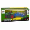 LEAN TOYS Trattore RC con aratro e contadino, radiocomandato, luci, verde, 1:24