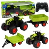LEAN TOYS Trattore agricolo alto con rimorchio ribaltabile, radiocomandato, RC 1:16