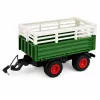 LEAN TOYS Trattore agricolo RC con rimorchio ribaltabile e illuminazione 1:24