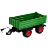 LEAN TOYS Trattore agricolo RC con rimorchio ribaltabile verde 1:24