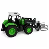 LEAN TOYS Trattore RC con pinza per balle, radiocomandato, luci, verde, 1:24