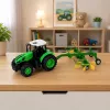 LEAN TOYS Trattore radiocomandato con rastrello luci RC 1:24