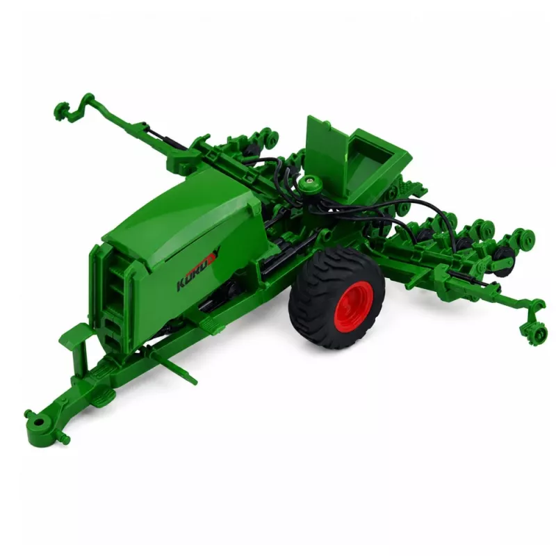 LEAN TOYS Trattore con seminatrice e coltivatore, luci e suoni, giallo, 1:24
