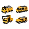 LEAN TOYS Camion con gru e bisarca luci suoni giallo
