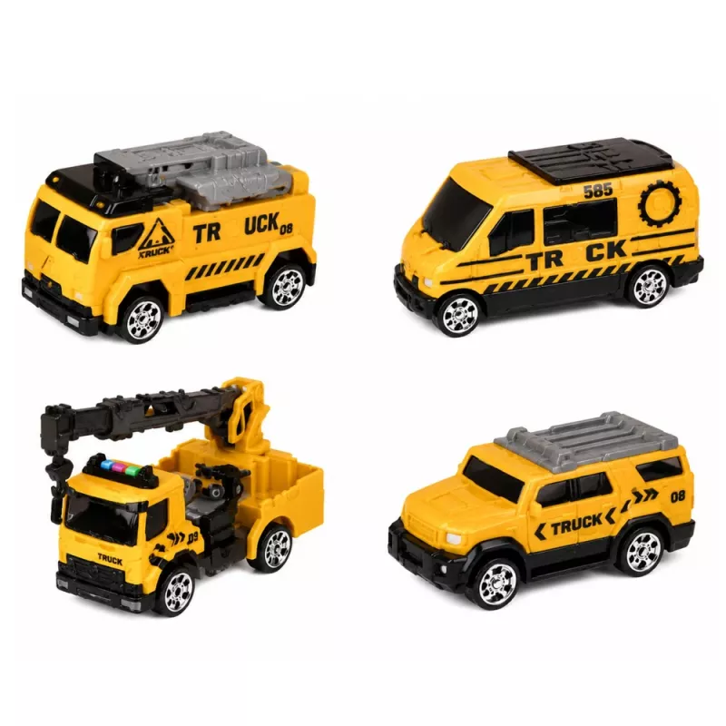 LEAN TOYS Camion con gru e bisarca luci suoni verde