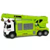 LEAN TOYS Camion con gru e bisarca luci suoni verde
