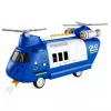 LEAN TOYS Aereo da trasporto della polizia pieghevole con veicoli, luci e suoni