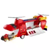LEAN TOYS Grande aereo da trasporto dei vigili del fuoco pieghevole con veicoli, luci e suoni