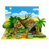 LEAN TOYS Set figure animali selvatici volpe giraffa ippopotamo cervo parco tavola 3D