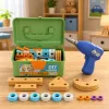 LEAN TOYS Set costruzioni con cacciavite e mattoncini in valigetta, 190 pezzi