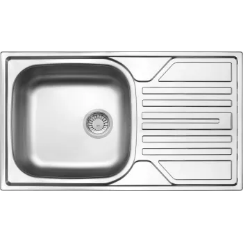 DEANTE Lavello 1 vasca in acciaio inox con scolapiatti - scarico 3,5 pollici