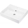 DEANTE Lavabo in ceramica, da appoggio/sottopiano con piano rubinetteria - 50x