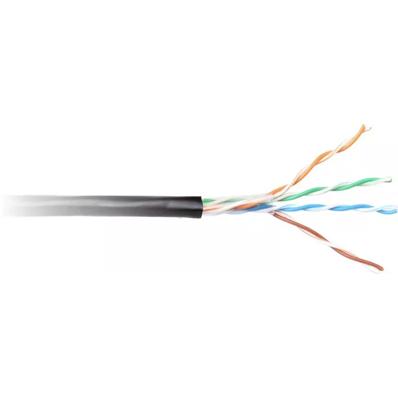 GETFORT Cavo di rete outdoor Cat.5e U/UTP 500m nero resistente ai raggi UV