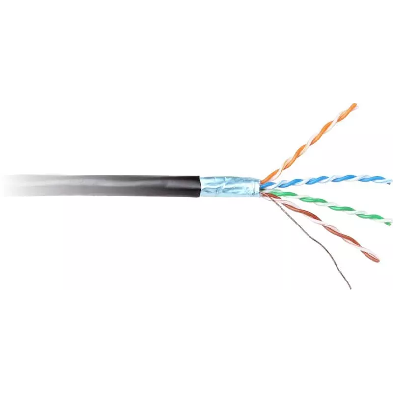 GETFORT CAT.6 F/UTP Cavo di rete outdoor dry core resistente ai raggi UV 500m nero