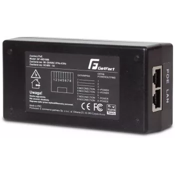GETFORT GF-48-60W-G Adattatore PoE Gigabit alimentatore