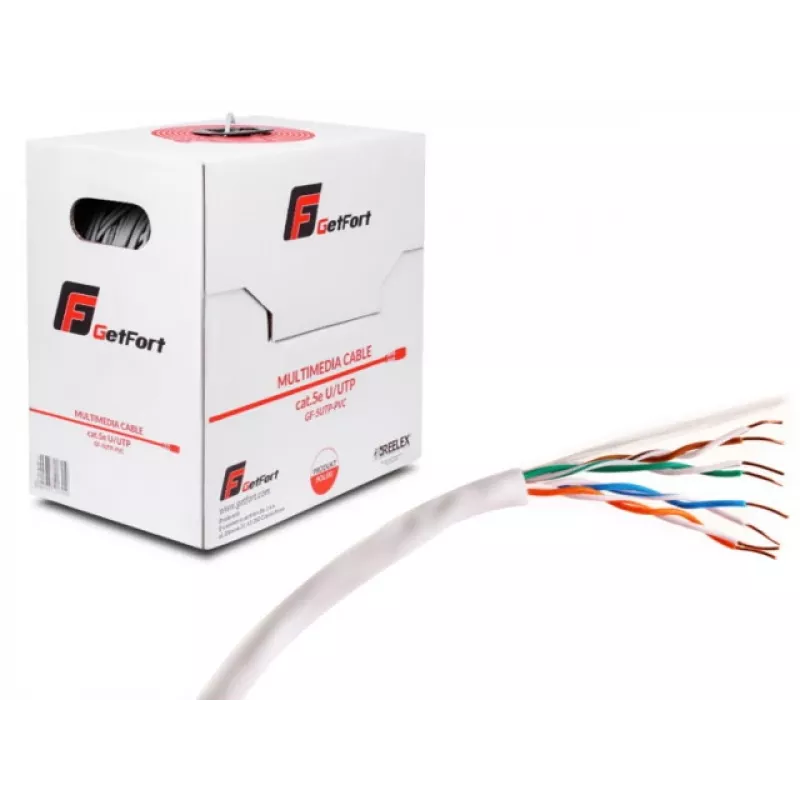 GETFORT Cavo di rete Premium Cat.5e U/UTP PVC 500m grigio