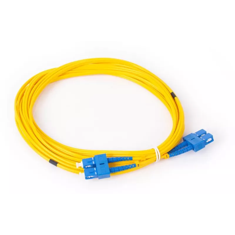GETFORT GF-SUSUD5 Cavo patch in fibra ottica monomodale SC/UPC su SC/UPC duplex 5m giallo
