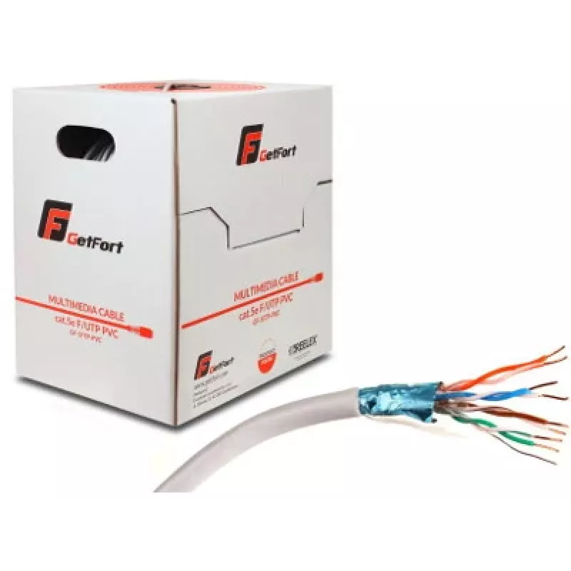 GETFORT Cavo di rete Premium Cat.5e F/UTP PVC 500m grigio