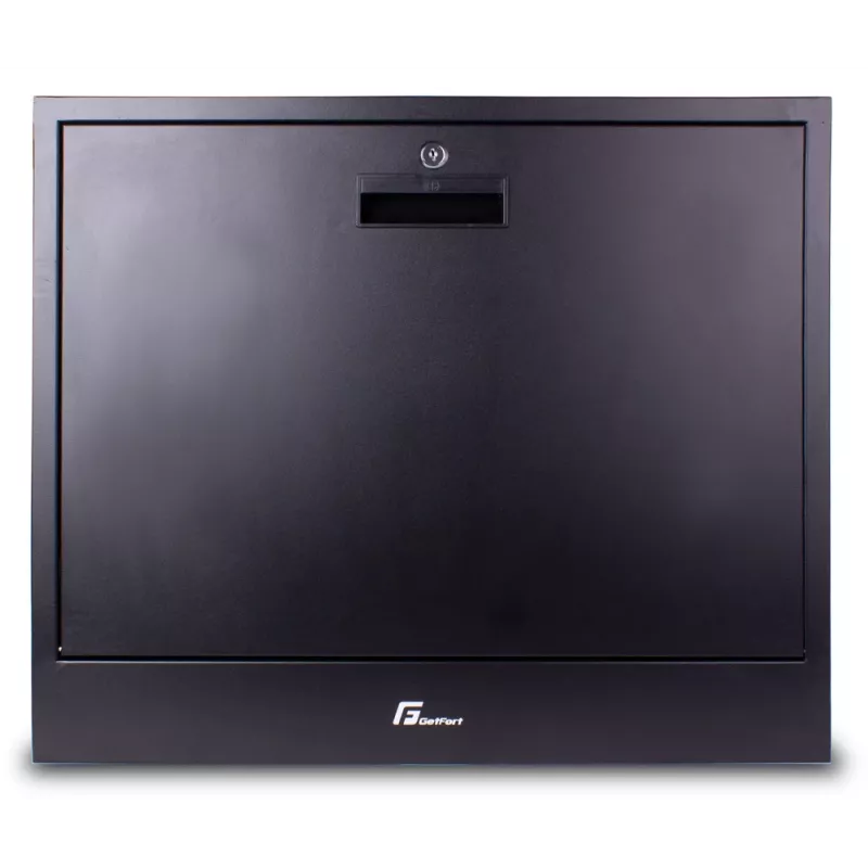 Getfort Armadio a parete 2U per CCTV 580x540x130mm nero