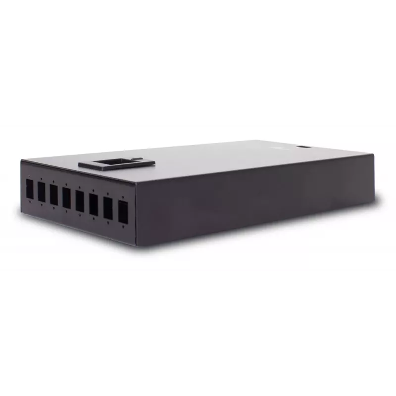 GETFORT GF-FO-PSN2-8SX Patch panel in fibra ottica, 8xSC/PC simplex, montaggio a parete, grigio