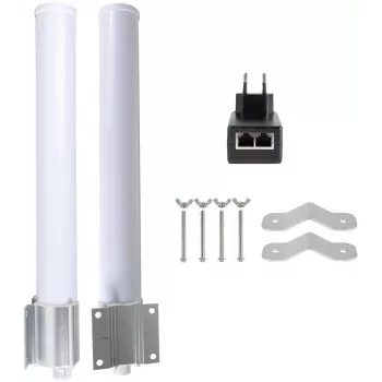 GETFORT GF-ANT-360 antenna omnidirezionale 12 dBi 2,4-2,5 GHz connettore femmina N bianco