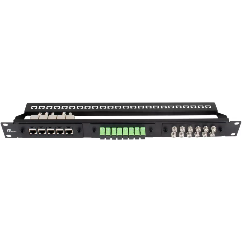 Getfort patch panel modulare 1U 24 porte nero