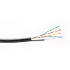 GETFORT cavo da esterno Cat.5e U/UTP con fune portante 305m nero