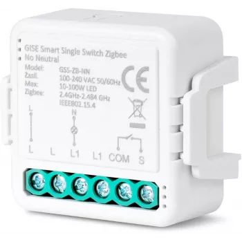 GISE modulo relè singolo smart (senza neutro) Zigbee Tuya GSS-ZB-NN