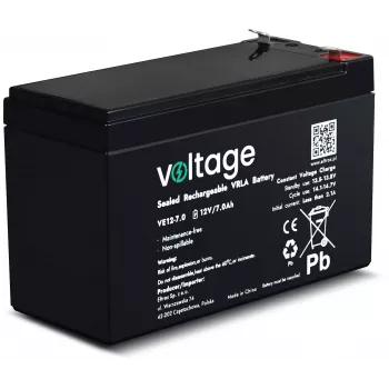 Batteria AGM VOLTAGE 12V 7Ah VE12-7.0 (durata 6-9 anni)