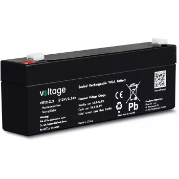 Batteria AGM VOLTAGE 12V 2,3Ah VE12-2.3 (durata 6-9 anni)