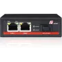 GETFORT GF-102-2PG-S-65 convertitore media PoE+ 2 porte Gigabit Ethernet SFP RJ-45 1000Mbps