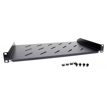 Getfort mensola rack universale 19 pollici 1U 170mm nera