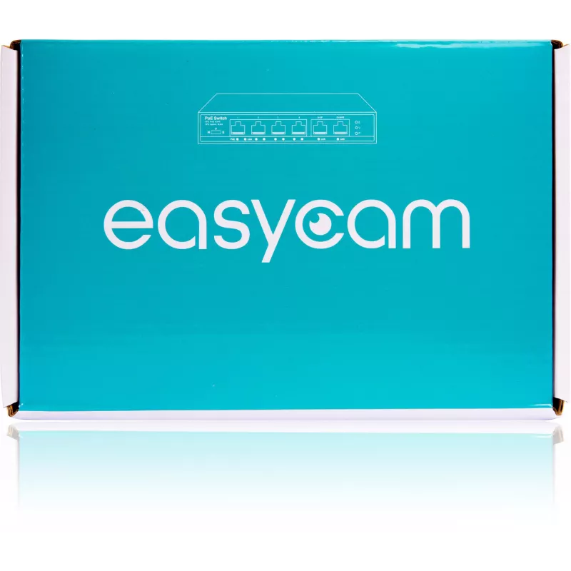EasyCam EC-POE-SW42 switch PoE 6 porte (4 PoE + 2 uplink) 60W