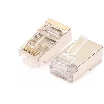 GETFORT connettore RJ45 Cat.6 schermato 8P8C con guida filo (100 pezzi)