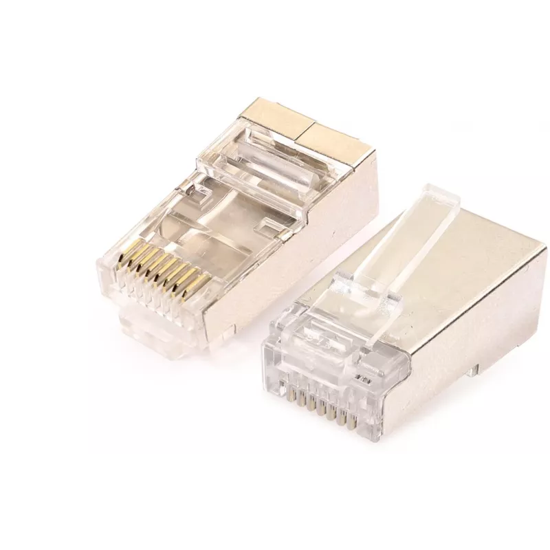 GETFORT connettore RJ45 Cat.6 schermato 8P8C con guida filo (100 pezzi)